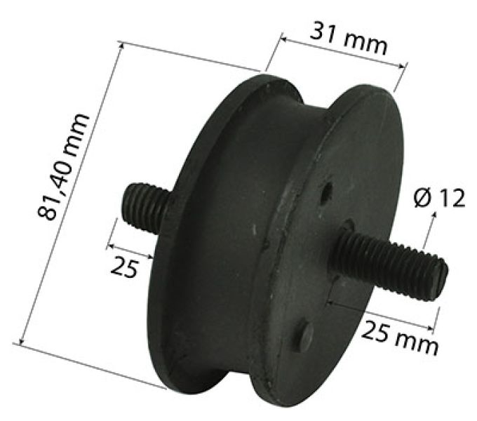 Cabinesteun Ø80MM Ht 30MM XL CAB