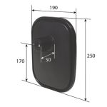Spiegel 250X190mm Ø12mm