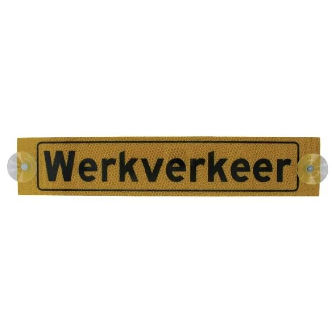 Bord "Werkverkeer" 350x70 mm