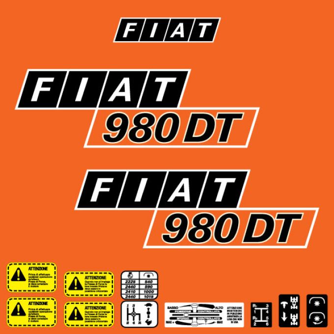 Stickerset Fiat 980DT