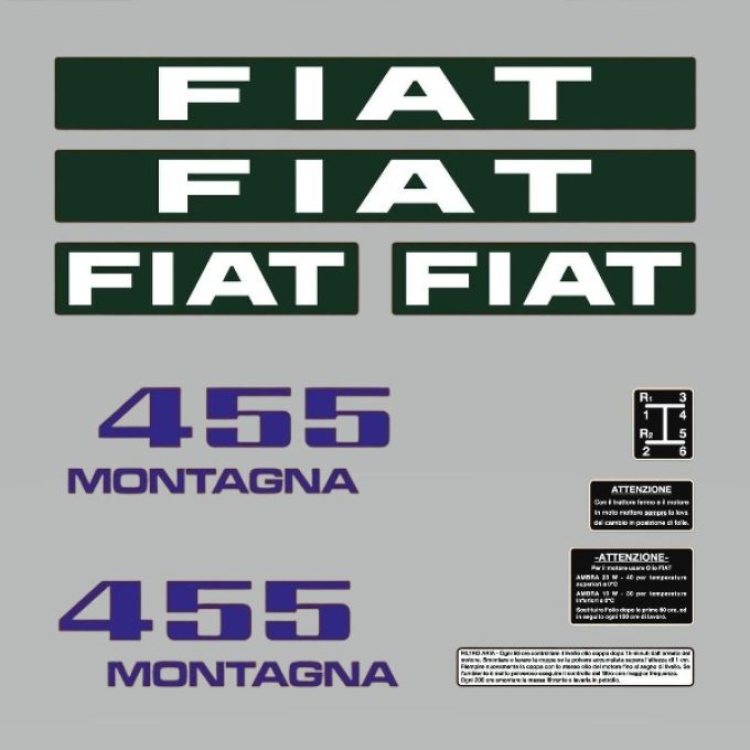 Stickerset Fiat 455 Montagna