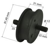Cabinesteun Ø80MM Ht 30MM XL CAB