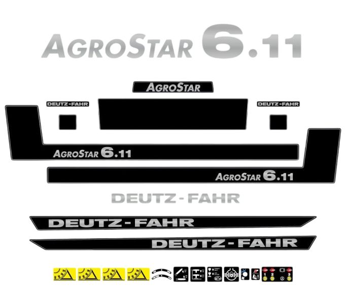 Stickerset Deutz-Fahr AgroStar 6.11