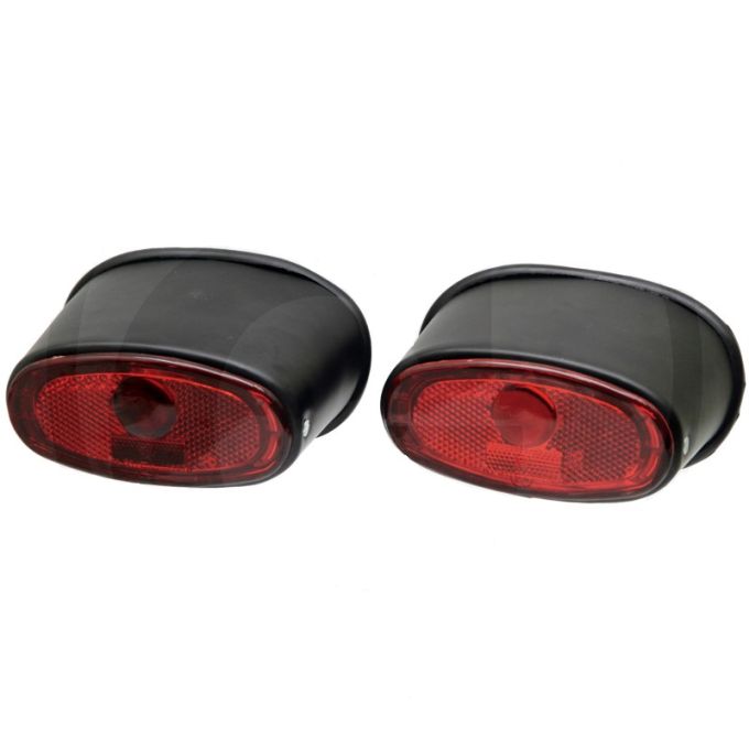 Achterlichtenset met remlicht, 1x zonder en 1x met kentekenverlichting