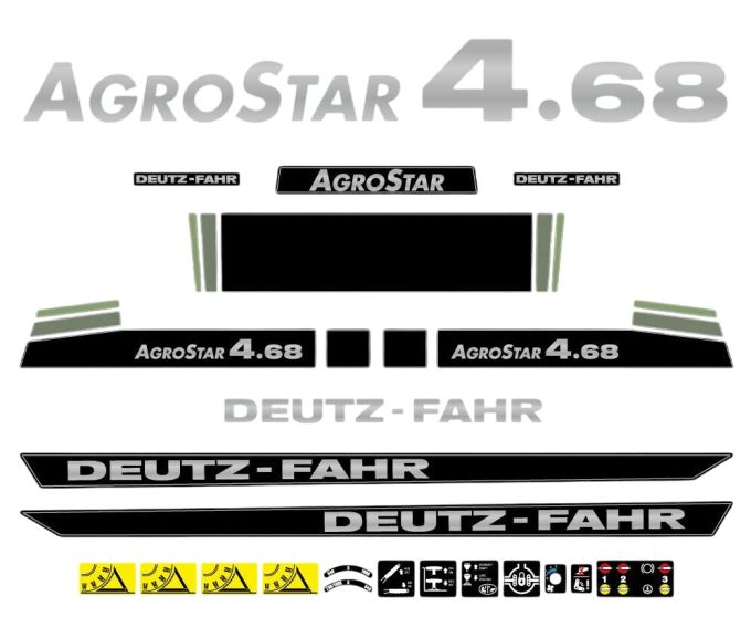Stickerset Deutz-Fahr AgroStar 4.68