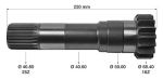 Aftakas tandwielas 16T, 25 Spline