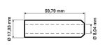 Geleider Ø8X17,1mm L 62mm