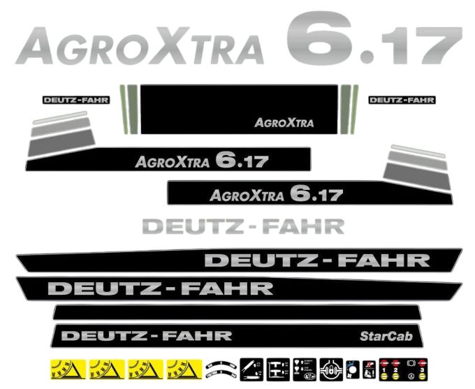 Stickerset Deutz-Fahr AgroXtra 6.17