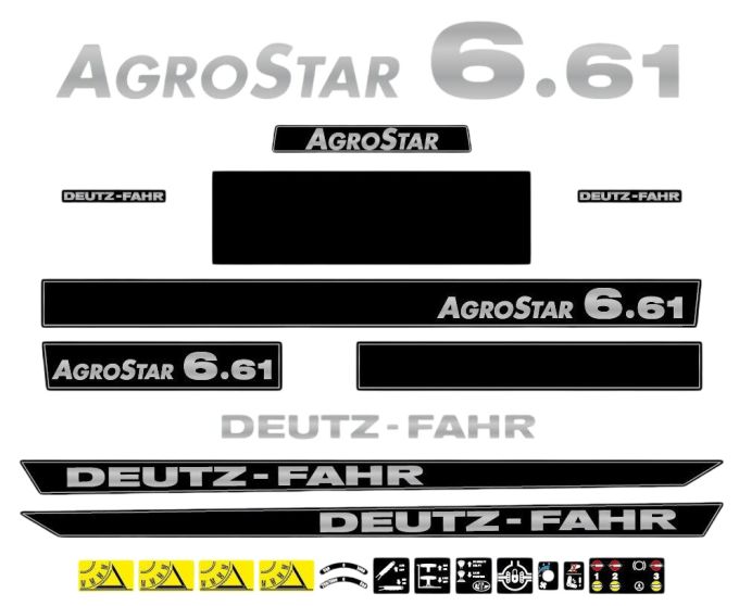 Stickerset Deutz-Fahr AgroStar 6.61
