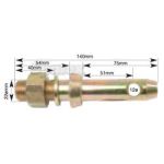 200 Werktuigpen 22x140mm, Schroefdraad 7/8''x40mm Cat. 1