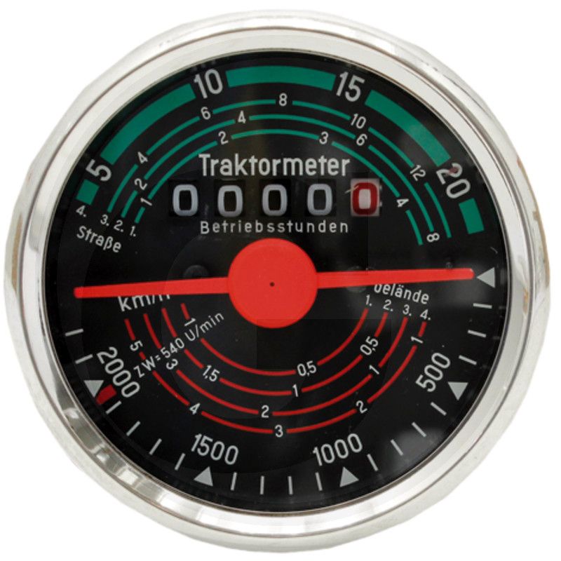 Tractormeter clockwise 20 km / h
