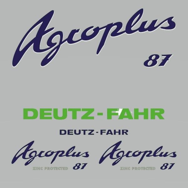 Stickerset Deutz-Fahr Agroplus 87