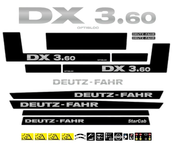 Stickerset Deutz Fahr DX 3.60