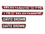 63342 Stickerset David Brown 770 Selectamatic 12 speed