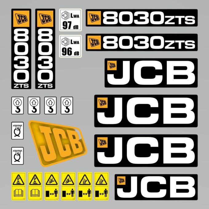 Stickerset JCB 8030 CTS