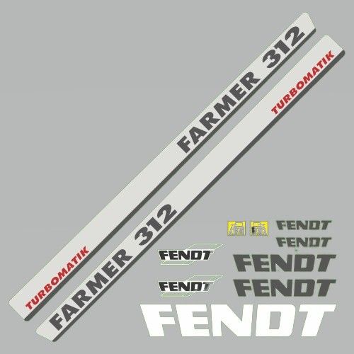 Stickerset Fendt Farmer 312 Turbomatik