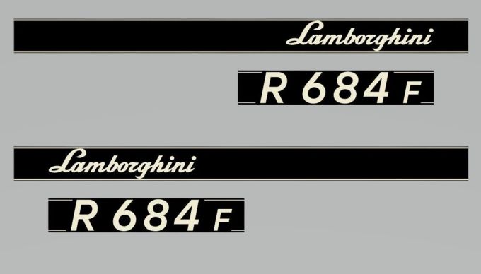 Stickerset Lamborghini R 684 F