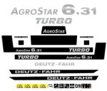 Stickerset Deutz AgroStar 6.31 Turbo