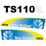 Kit autocollants latéraux New Holland TS110A