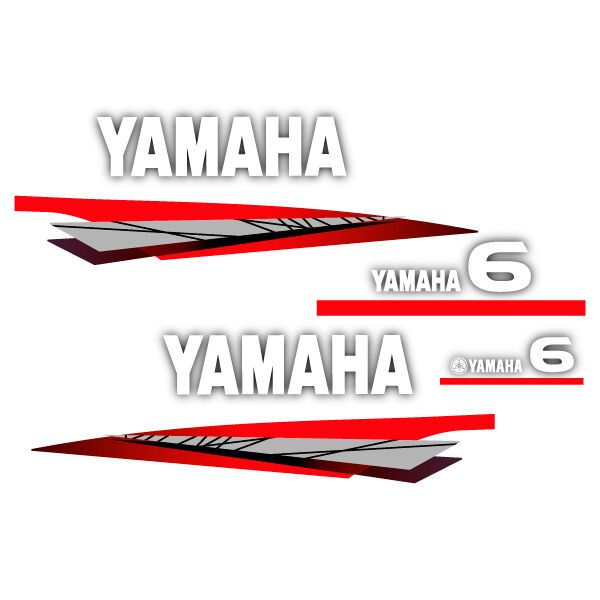 Stickerset Yamaha 6 Outboard (1998-2001)
