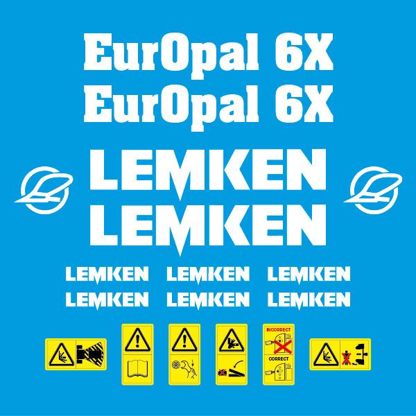 Stickerset Lemken EurOpal 6X