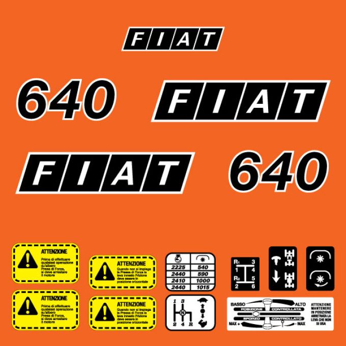 Stickerset Fiat 640