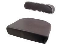 Seat Cushion-Black with White Trim