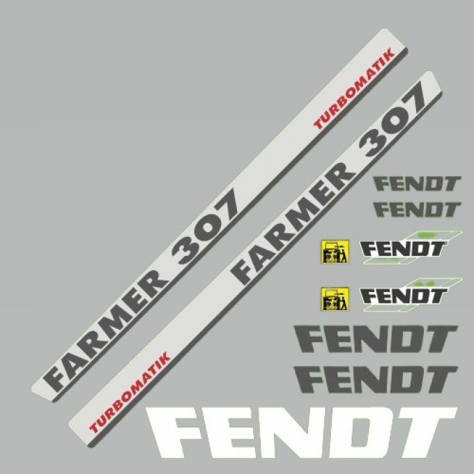 Stickerset Fendt Farmer 307 Turbomatik