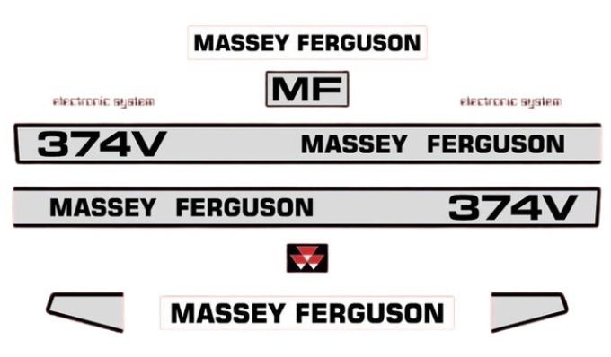 Stickerset Massey Ferguson 374 V