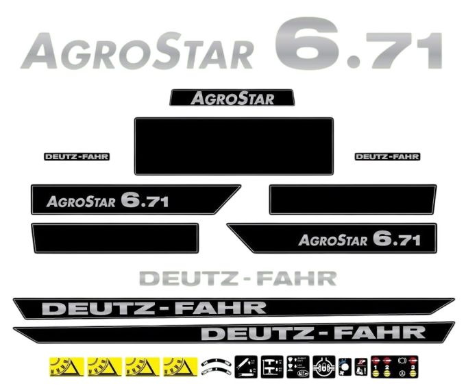 Stickerset Deutz AgroStar 6.71