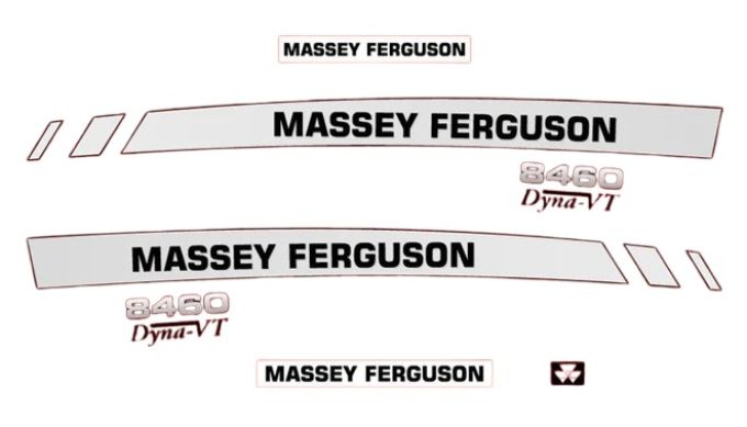 Kit autocollants latéraux Massey Ferguson 8460