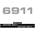 Kit autocollants latéraux Zetor 6911