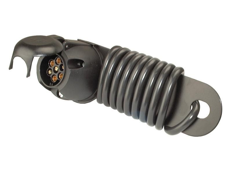 Prewired Single 7 Pin Socket & Plate Assembly 12v