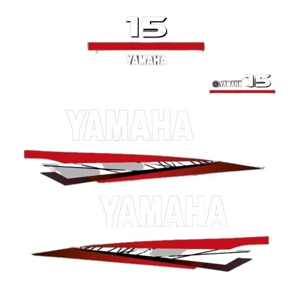 Stikcerset Yamaha 15 hp Outboard Silver (1998-2001)