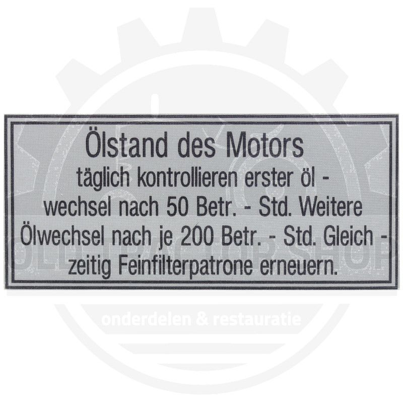 Sticker motorolie Güldner