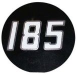 Sticker voor zijembleem Massey Ferguson 185