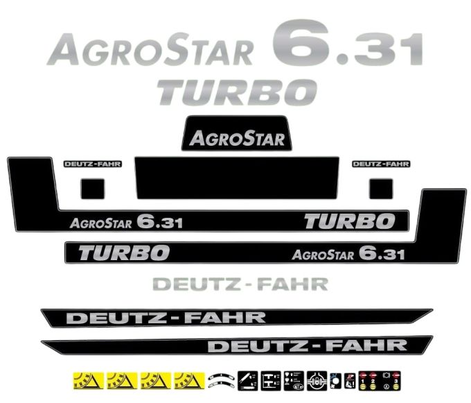 Stickerset Deutz AgroStar 6.31 Turbo