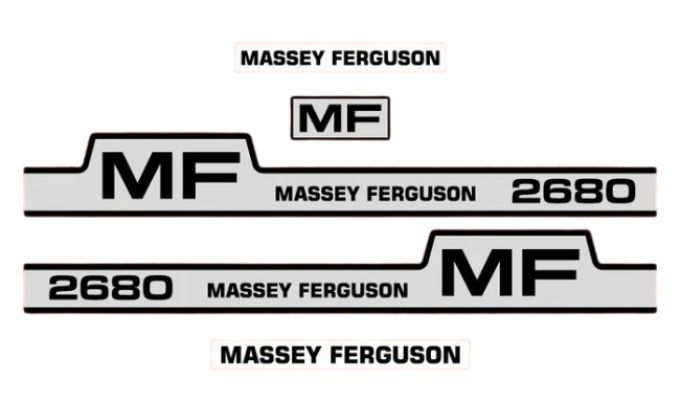 Kit autocollants latéraux Massey Ferguson 2680