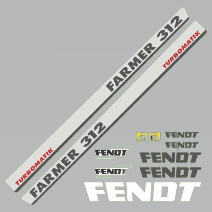 Stickerset Fendt Farmer 312 Turbomatik