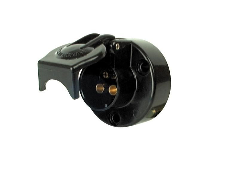 Stekker & doos 3-polig Vrouw (Black Plastic)
