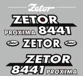 Stickerset Zetor 8441 PROXIMA
