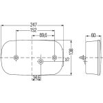 Hella Achterlicht links 247 x 138mm