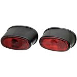 Taillight set with brake light, 1x without and 1x with license plate light
