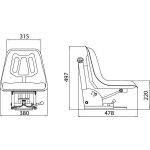 Sitz mechanisch gefedert