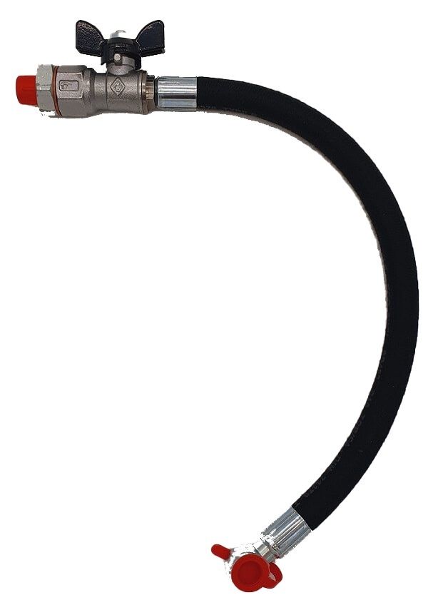 Fuel hose with tap