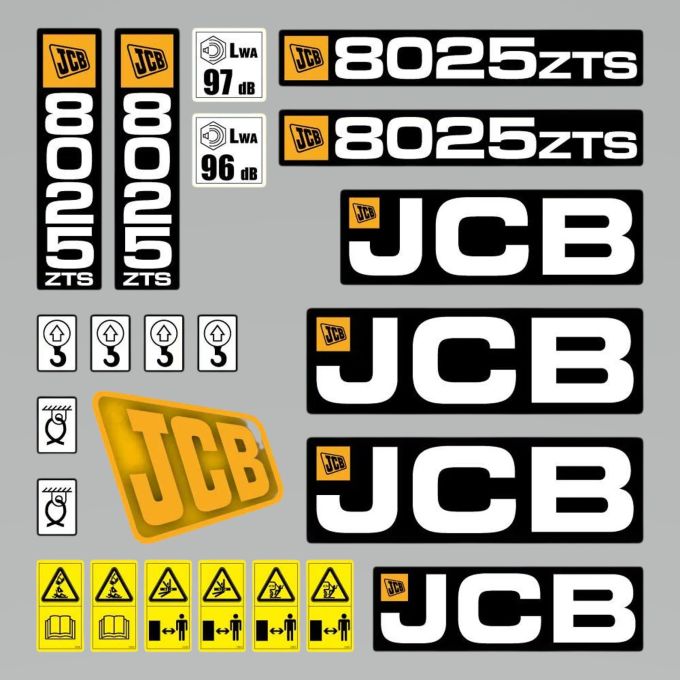 Stickerset JCB 8025 CTS