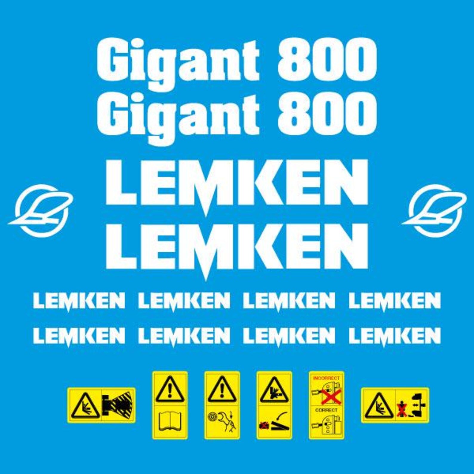 Stickerset Lemken Gigant 800