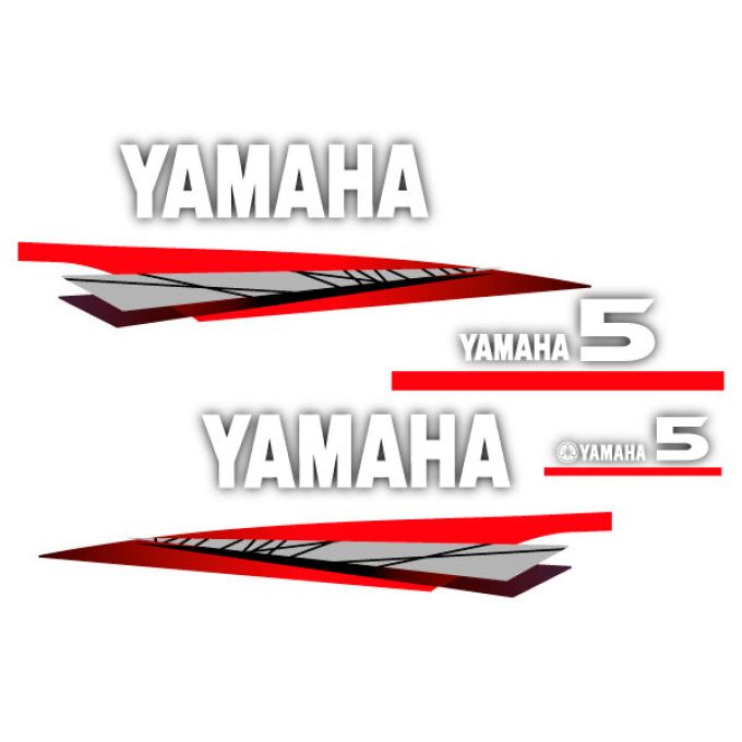 Stickerset Yamaha 5 Outboard (1998-2001)