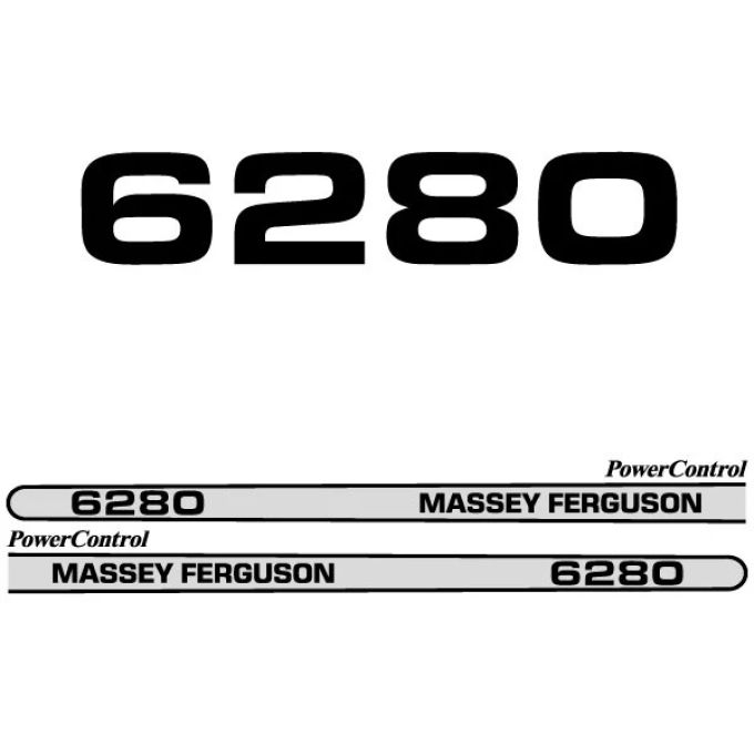 Kit autocollants latéraux Massey Ferguson 6280