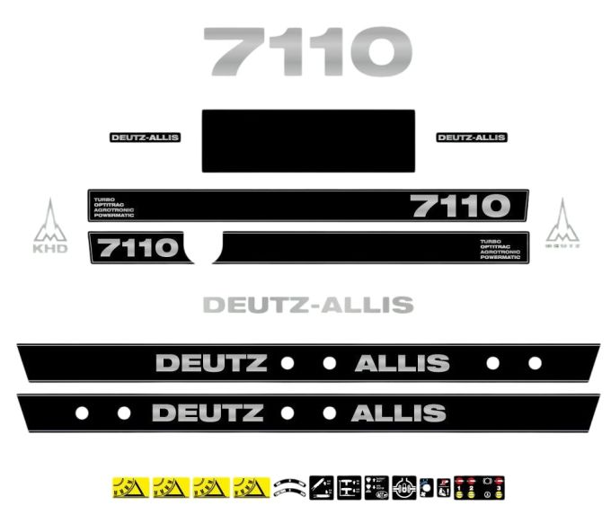 Stickerset Deutz Allis 7110